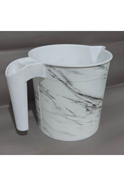 abnturk Desenli Maşrapa 1,4 Lt Beyaz Mermer Tasarım – Şık, Dayanıklı, Kullanı...