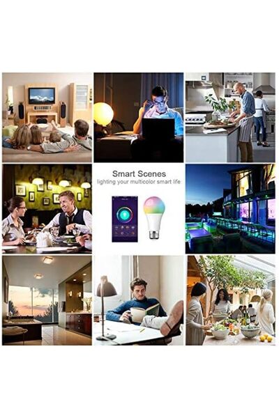 SKY TOUCH SKY-TOUCH 2 pcs Alexa WiFi Smart Led Bulb E27 Remote RGB Control Color, Multi-Color Changing Dimmabl