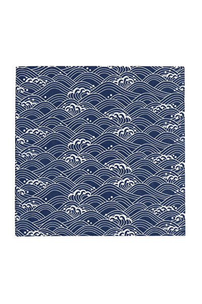 Story 33x33 Cm 3 Katlı 20'li Deniz Dalgaları Marin Desenli Lacivert Beyaz Renkli Kağıt Peçete