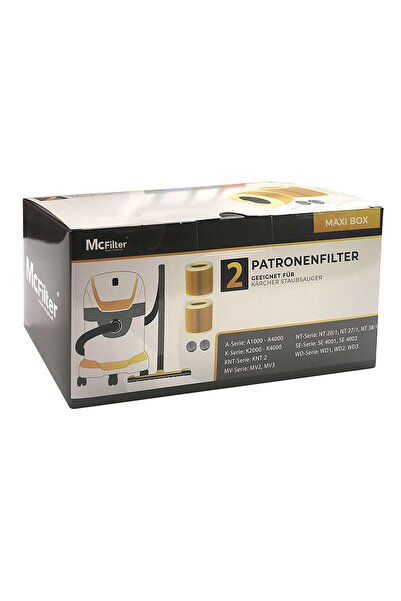 Magic Bags |   Συμβατό με Karcher 2 τεμάχια Wd3.300 MA2003 A2204 A2054 A1000U Ηλεκτρική σκούπα Κυλινδρικό φίλτρο Hepa