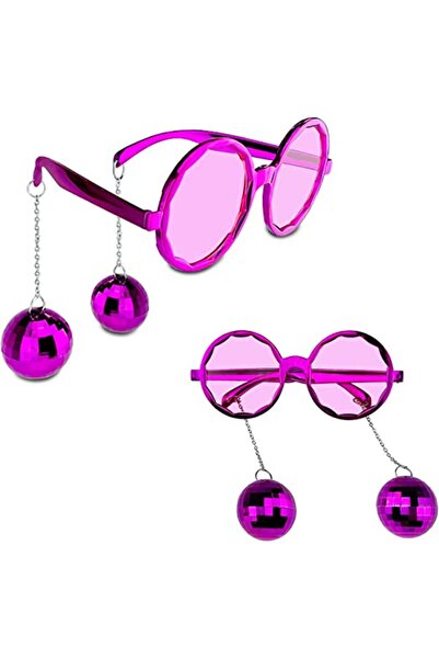 NW NessiWorld Disco Bulk Party Glasses with Earrings in Pink Color