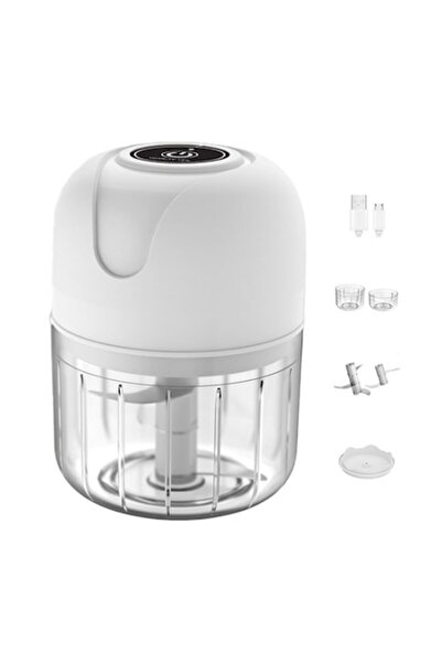 OEM Mini Electric Grinder Wireless 100ml+250ml, White, with 2 Bowls, 2 Blades...