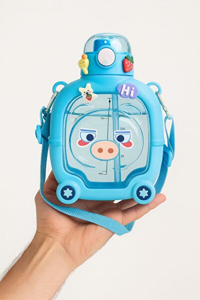 ACSS Sevimli Hayvan Figürlü Çocuk Suluk – Taşıma Askılı, BPA-Free, Sızdırmaz