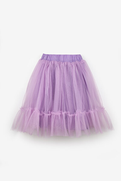 Le Mabelle Lila Kız Çocuk Uzun Tül Etek - Mindy