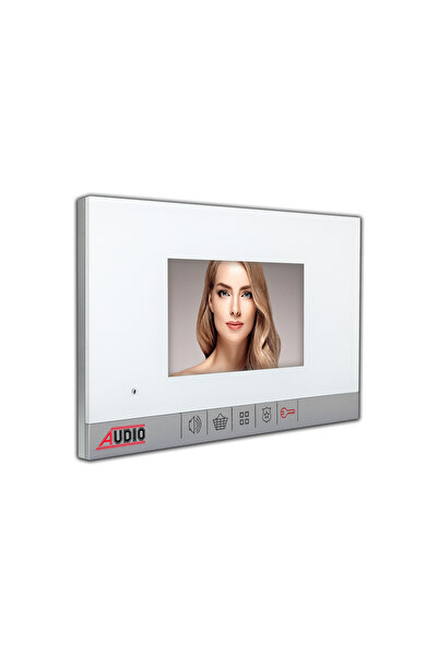 AUDİO 001180 Bus Plus 4.3"görüntülü Diafon (Mekanik Butonlu) – Beyaz Şase Siyah