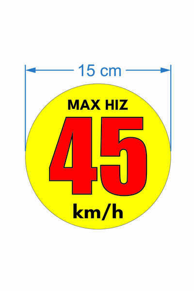 Parti Tasarla Low Speed Warning Sticker - 45 Km/H - for Ami & Topolino