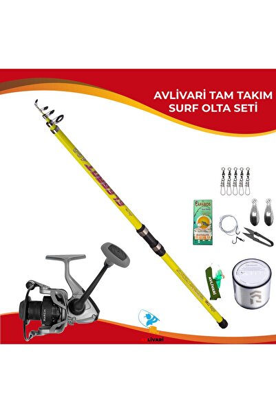 Albastar Elegant 420 cm 100-200 Gr - March 6000 Tam takım Kıyı Hobi Surf Olta Seti