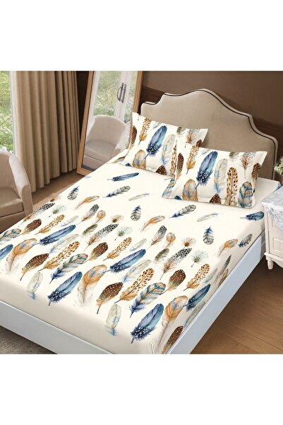 Pucioasa Σετ παπλωματοθήκης λεπτής υφής + 2 μαξιλαροθήκες 160x200 εκ., Κρεμ μ...