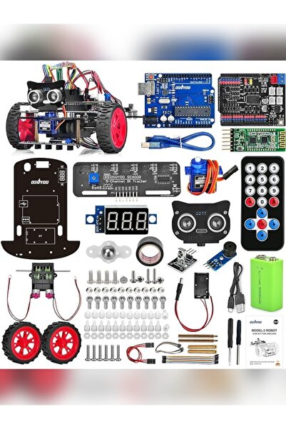OSOYOO V2.0 Bataryalı Akıllı Robot Araba Kiti – Arduino , Bluetooth , Çizgi Takip ve Engel Algılama
