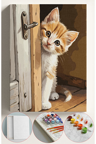 Sulepas Sayılarla Boyama Seti Numaralı Tuval Fırça Boya 40x50 Cm - KAPIARKASI...