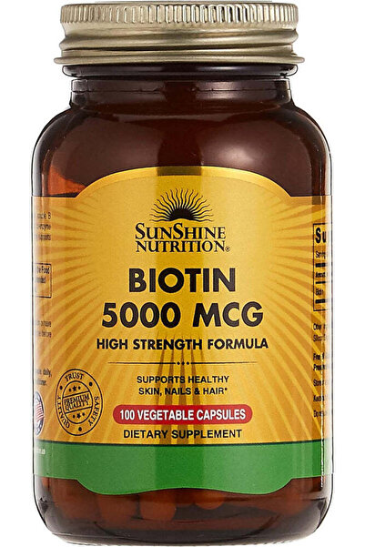 SUNSHINE ن بيوتين ٥٠٠٠ ميكروجرام عالي القوة، شكل ١٠٠ كبسولة: ٠٠٦٢٤