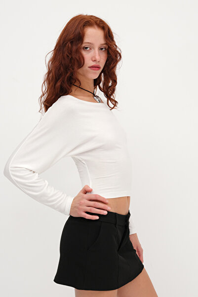 Addax Boat Neck Long Sleeve T-Shirt P1843