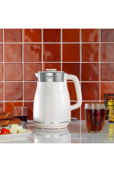 Altabi Carina Stainless Steel Non-Scalding Body Water Heater Kettle Cream Color