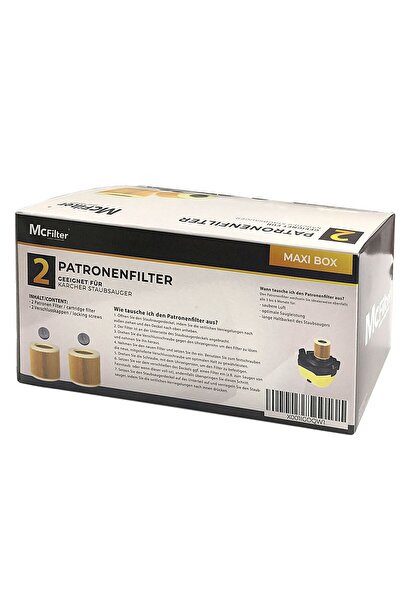 Magic Bags |   Συμβατό με Karcher 2 τεμάχια Wd3.300 MA2003 A2204 A2054 A1000U Ηλεκτρική σκούπα Κυλινδρικό φίλτρο Hepa