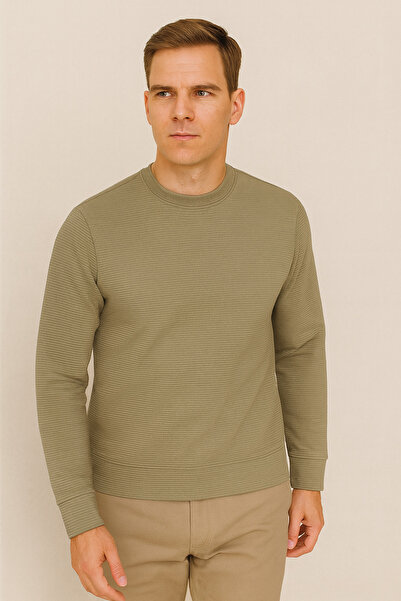 UOMOPARK Ανδρικό φούτερ βασικής εφαρμογής, μαλακό ύφασμα με οθωμανική υφή, ιδανικό για casual συνδυασμούς