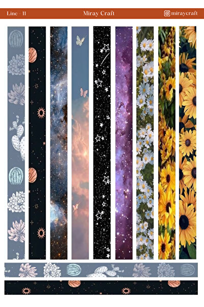 MirayDesign 1 autocolant tematic cu panglică 12x17 cm |   Pentru planificator...