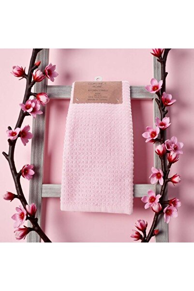 Ercahome tekstil منشفة مطبخ مزدوجة أنيقة باللون الوردي مصنوعة من القطن بنسبة ...