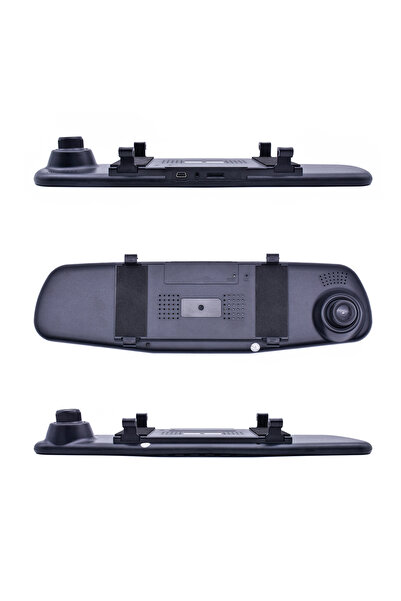 DLS 1080P 4.3-inch Rearview Mirror Dual Lens DVR Car Black Box