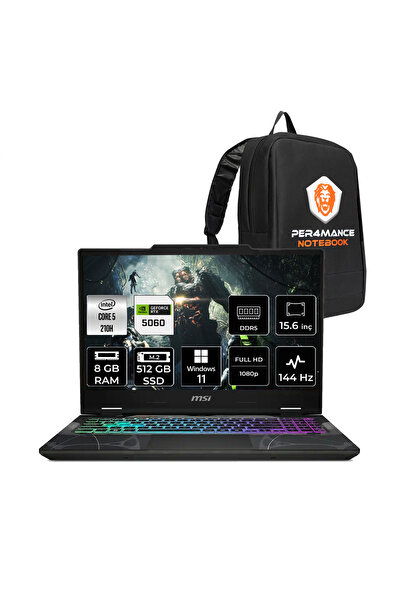 MSI Cyborg 15 Intel Core 5 210H 8GB 512GB SSD RTX5060/8GB 15.6" FHD W11H Gami...