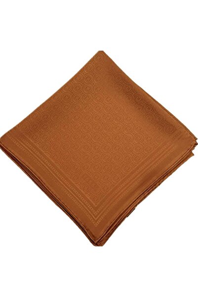 Vakko Jakar Monogram İpek Eşarp 41363-Kiremit