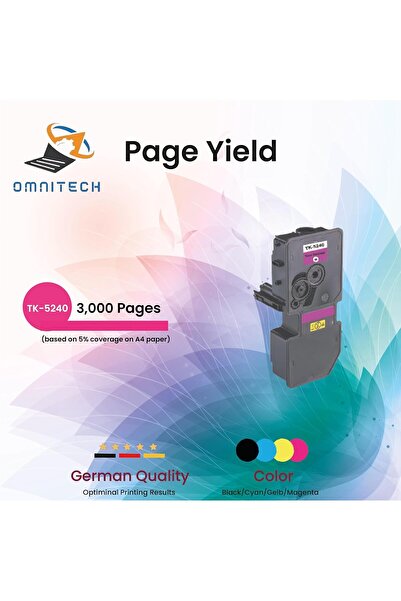 Omnitech Omni Tech TK-5240 Magenta Toner Cartridge - Compatible with Printer ...