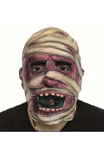 CN Gerçekçi Zombi Maskesi - Kanlı Bandajlar Korku Parti Makyajı, Halloween