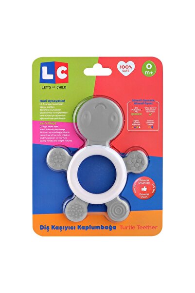 lets be child Teether Toy Turtle, Grey, 0-12 Months, LC