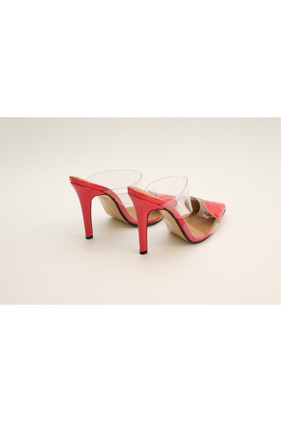 selinnce HEART kadın kalp şeffaf topuklu terlik