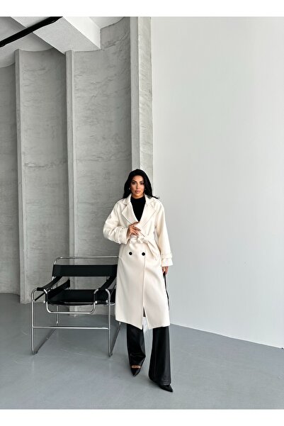 MEECY Dámský kabát Laura s páskem, nová sezóna, s podšívkou, prémiová kvalita, pohodlný střih