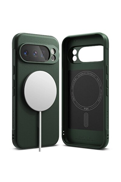 Stef's Cat Case for Google Pixel 10 Pro, MagSafe Compatible, B45, Polyurethane, Dark Green