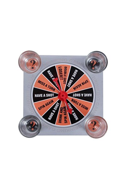 Flippy Flippy Board Game, 4 Shot Glasses, Lucky Roulette, Parties, 17x17x7.5 Cm, ​​+18 Years