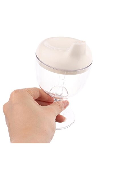 Flippy Διαφανές πλαστικό ποτήρι με πόδι, Flippy, για παιδιά, 14 x 7,7 cm, στόμιο που δεν χύνεται, +3 ετών, λαβή