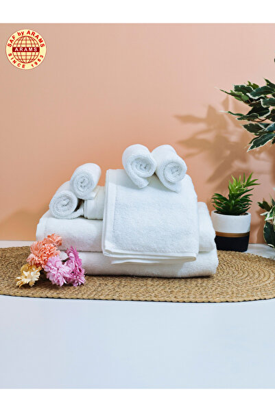 Saf By Arams 8 Pieces Towel Set - 2 BathTowels,2 HandTowels & 4 Washcloths,600GSM Cotton Highly Absorbent Towels.