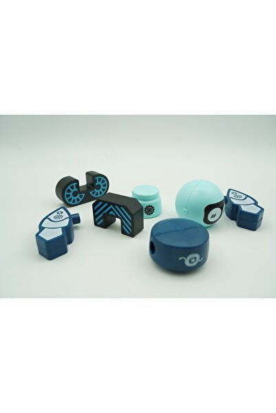 Tim Smart Magnetic Block Set for Kids, 7 Pieces, Storage Box, Robot, Blue