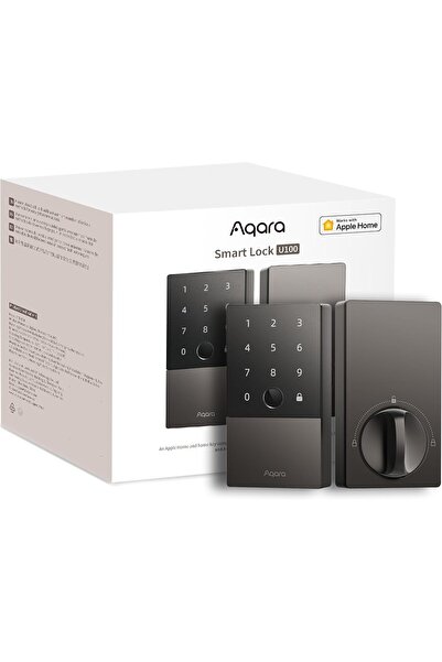 Aqara قفل ذكي U100، قفل باب دخول بدون مفتاح مع مفتاح Apple Home، لوحة مفاتيح تعمل باللمس، بلوتوث