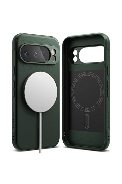 Stef's Cat Case for Google Pixel 10 Pro, MagSafe Compatible, B45, Polyurethane, Dark Green