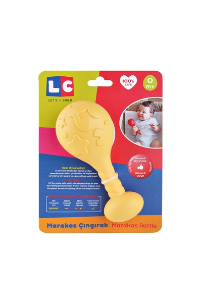 lets be child Teething Toy Maracas, Yellow, 0-12 months, LC