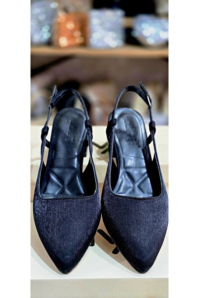 Liva Stylish Black Slingback Women's Shoes – Low Heels