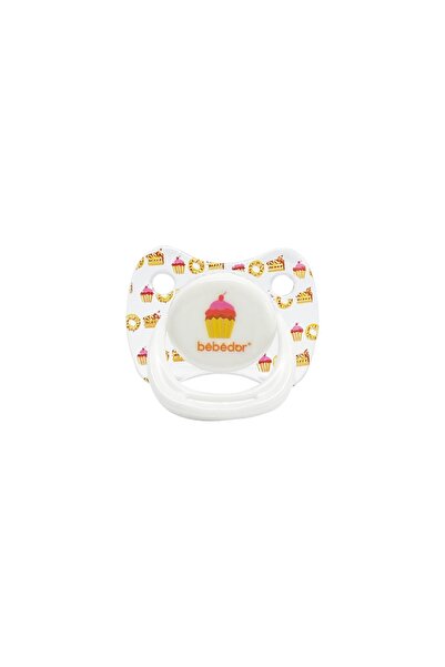 Bebedor Silicone Palate Tritan Pacifier 6-18 Months Orange Cupcake 172
