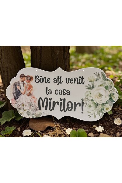 OEM Placuta Bine ati venit la casa Mirilor, verde, 67x31cm, MDF