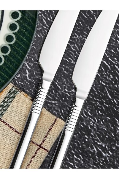 Cooker 2-Piece Stainless Steel Dessert Knife with Scalloped Edge