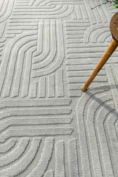 Decomia Home Siena Premium Plush Soft Gray Shaggy Carpet Non-Slip Area Rug for Living Room & Kitchen & Bedroom