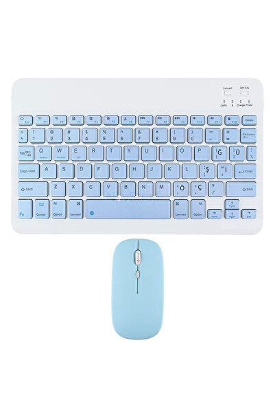 NovStrap Huawei Matepad Pro/11/12X/11.5/Air/Se T5/T8/T10 ile Uyumlu Bluetooth Klavye Mouse Seti