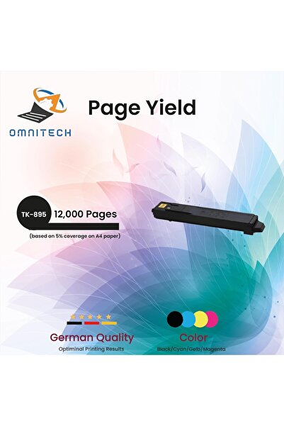 Omnitech Omni Tech TK-895 Black Toner Cartridge - Compatible with Printer Kyo...
