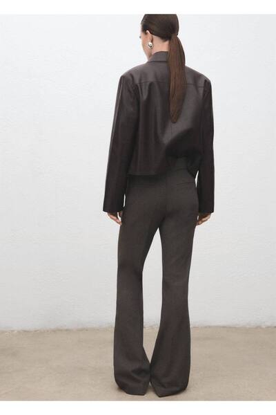 MANGO Woman Orta belli wideleg pantolon