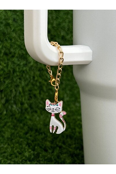 YuccaCo Accessorize Your Life Cat Thermos Ornament/Kitten Thermos Charm/Cat Animal Figure Bag Charm