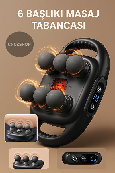 CNGZSHOP Şarjlı 6 Başlıklı Infrared Hilda Masaj Aleti – Tüm Vücut İçin Isıtma...