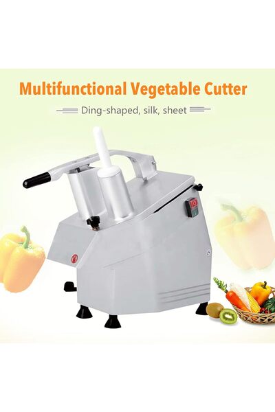 A.E Commercial Food Processor 2 Feeding Holes, 550W Potato Onion Slicer, Electric Fruit and Cheese Grati