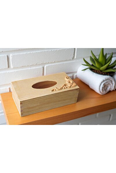 Decoratiuni Vintage Casa Retro Napkin box and carved wooden ornament, 13*25 cm