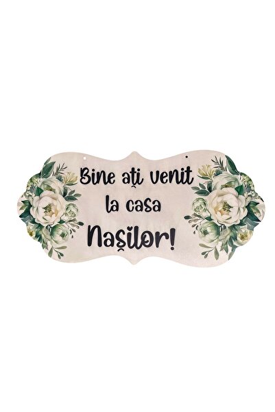 OEM Placuta Bine ati venit la casa Nasilor, verde, 67x31cm, MDF